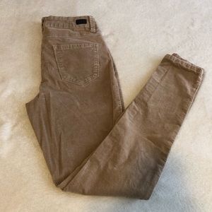 Poured in blue tan corduroy skinny pants size 7